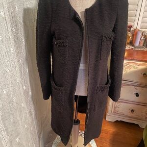 Elegant Black Women's Coat/Coat Dress